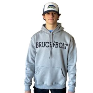 "BRUCE BOLT" Hoodie - Grey/Black
