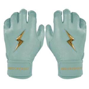 King of JUCO Creator Series Short Cuff Batting Gloves - Mint/Gold