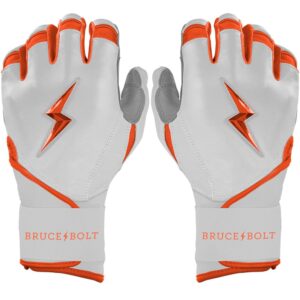 Chrome Series Long Cuff Batting Gloves - Orange