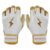 Gold Series Short Cuff Batting Gloves - White--Gold